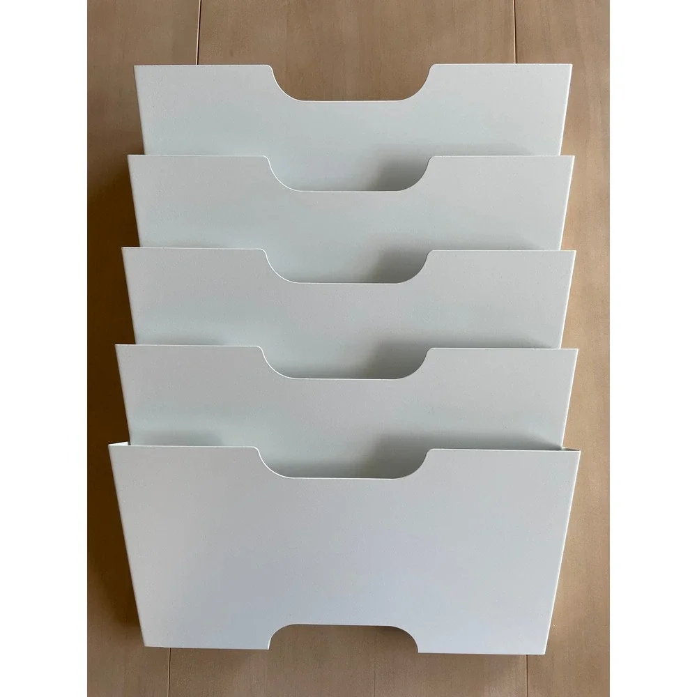 IKEA KVISSLE White Metal Wall Magazine Rack 5 Shelf Letter File Organizer